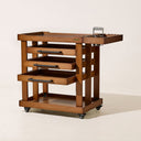 MEEDEN Carrito de Almacenamiento de Suministros para Artistas de Lujo, Taburete de 5 Niveles - Nogal -W13H