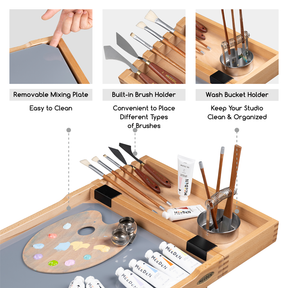 MEEDEN Deluxe Kunstnersupplierings Lageringsvogn, 5-Lags Taboret-W13H