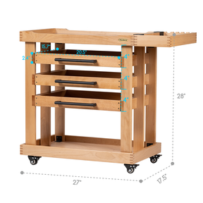 MEEDEN Deluxe Kunstnersupplierings Lageringsvogn, 5-Lags Taboret-W13H