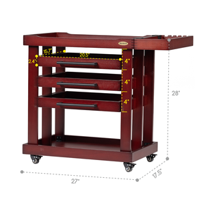 MEEDEN Deluxe Artist Storage Cart, 5-lags Taboret-Kirsebær Valnød-W13H