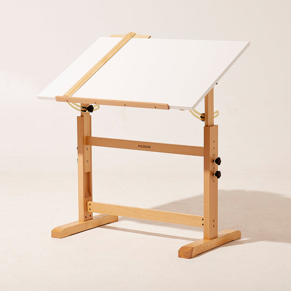 MEEDEN Adjustable Wooden Drafting Table, White-XSZ-5