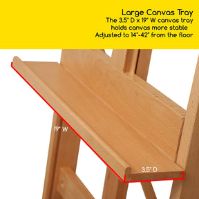 MEEDEN Solid Beechwood H-Frame Art Easel Stand-W02B